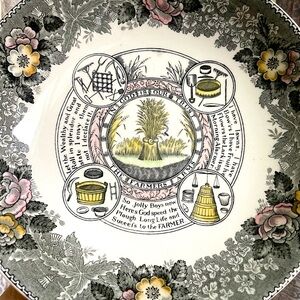 🌹Lovely Antique Staffordshire Adam’s England Farmers Arms Side Bowl